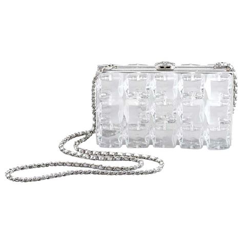 chanel clear clutch bag|chanel vintage clutch.